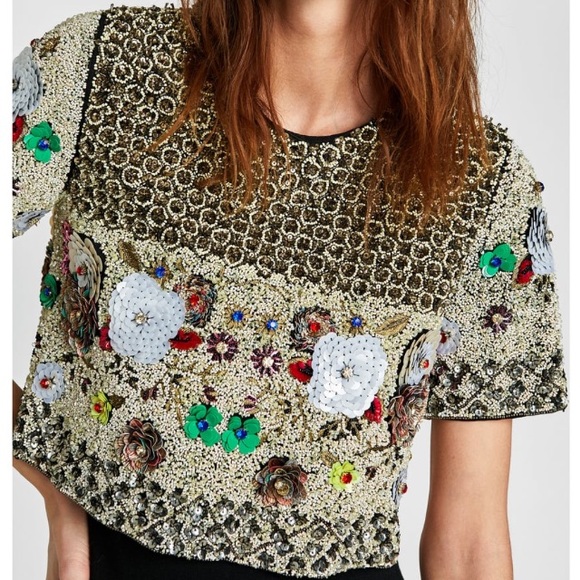 Zara limited edition bejewelled top new with tags - Picture 4 of 8